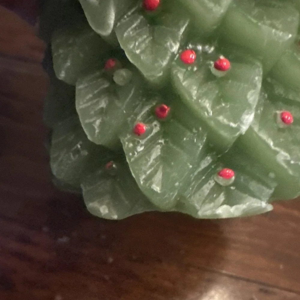 Crate & Barrel Christmas tree Candle 7 inch, 12-hour Burn‎ Time NEW